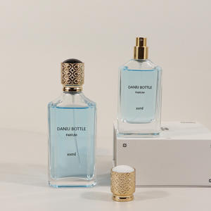 Vente en gros d'usine, flacons de parfum et de cosmétiques en verre carré de 30 ml et 50 ml, flacons transparents à clipser, flacons vides - Product Image 5