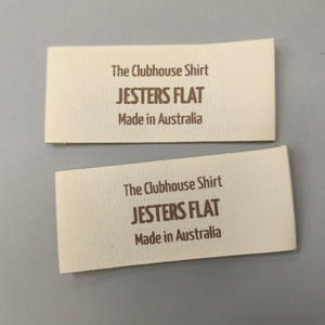 Bán Buôn In Thẻ Bông Tùy Chỉnh Damask Dệt Quần Áo Tư Nhân Nhãn Chất Lượng Cao Màu Đen Vải End Gấp Bông Nhãn - Product Image 4