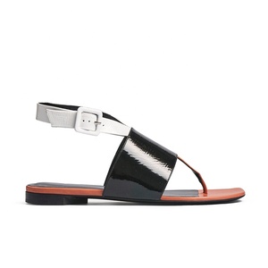 Tongs d'été en <span class=keywords><strong>cuir</strong></span> véritable pour <span class=keywords><strong>femme</strong></span>, sandales plates de haute qualité, chaussures décontractées, nouveauté à la mode - Product Image 1