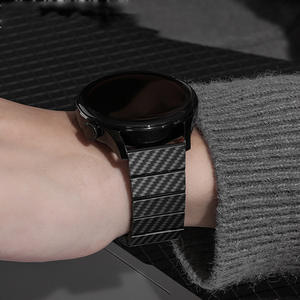 Correa de Reloj de Lujo para <span class=keywords><strong>Huawei</strong></span> <span class=keywords><strong>GT2</strong></span> 3 20mm 22mm, Correa para Relojes Samsung 4 5 <span class=keywords><strong>Pro</strong></span> <span class=keywords><strong>Classic</strong></span> con Patrón de Fibra de Carbono - Product Image 3