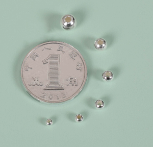 ลูกปัดกลมสีเงินแท้1000ชิ้นขนาด2.5มม. 3มม. 4มม. สำหรับสร้อยข้อมือสร้อยคอสร้อยคองานฝีมือ - Product Image 4