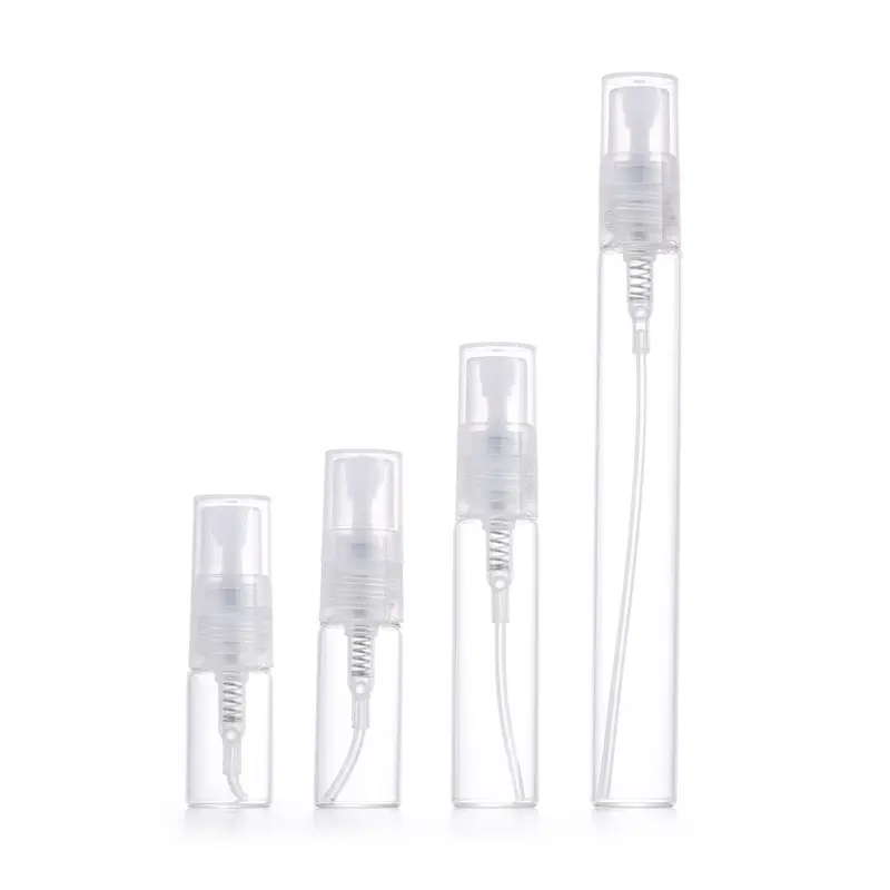 Toptan boş 2ml 3ml 5ml 10ml temizle mini Atomizer Mist Tester cam Botol Parfum parfüm örnek flakon sprey şişe