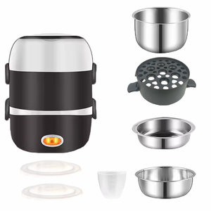 Custom <b>Double</b> <b>Decker</b> <b>Lunch</b> <b>Box</b> Portable Stainless Steel Mobile Food <b>Lunch</b> <b>Box</b> - Product Image 2