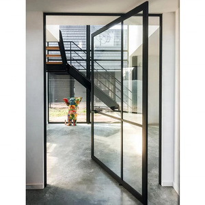 Puerta Pivotante Exterior Nordi de Aluminio y Vidrio con Aislamiento Térmico, Color/Tamaño Personalizado, Diseño Minimalista, para Supermercados - Product Image 1