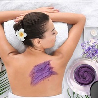 10.6oz 18oz sel de mer graine de fraise blanchissant lavande huile essentielle corps exfoliant romarin infusion beurre de karité sucre gommage