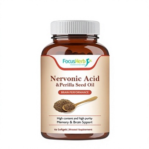 Cápsulas de Aceite de Semilla de Perilla con Ácido Nervónico FocusHerb para Adultos, 500 mg, 60 Cápsulas por Botella, Promoción de Desarrollo - Product Image 1