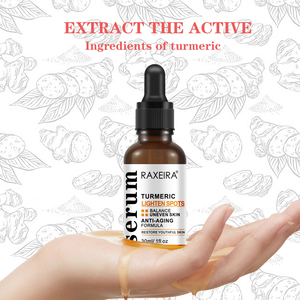 سيروم للوجه مرطب بفيتامين سي والكركم لتفتيح البشرة بسعر منخفض، سيروم فيتامين إي والكركم لإزالة البقع الداكنة مع شعار مخصص - Product Image 4