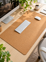 Tapis de bureau en liège en gros, tapis de table naturel antidérapant et imperméable pour fournitures de bureau