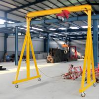 Grue portique mobile légère en alliage d'aluminium de 1, 2 ou 3 tonnes, type A, pour levage portable en usine et entrepôt