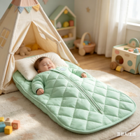 Nouveauté : Sac de couchage chic à manches longues et poignets arrondis pour bébé, idéal pour les fournitures hospitalières