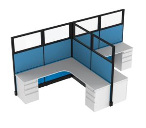 OMNI U-a forma di cubicolo pannelli da scrivania per uffici a casa e ospedale Coworking ambienti aperti spazi di lavoro divisorio - Product Image 6