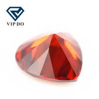 Wuzhou – pierres précieuses synthétiques en forme de cœur en zircon cubique, prix d'usine, 3x3mm-12x12mm, grenat/grenat foncé
