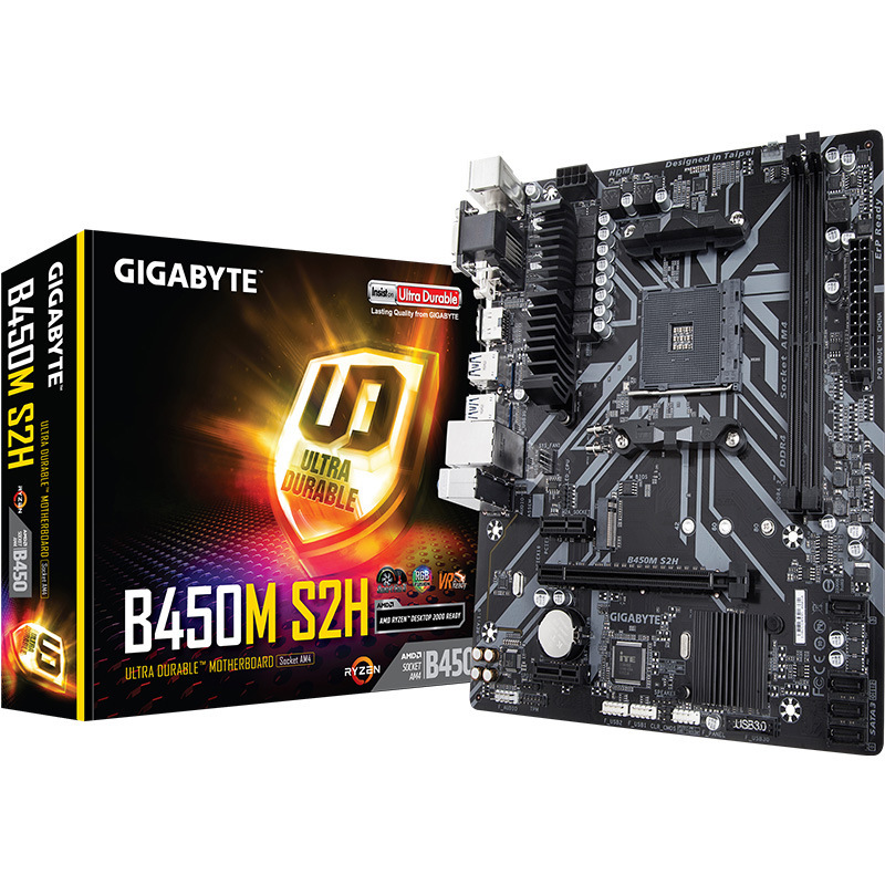 Игровая Материнская плата GIGABYTE B450M DS2H AORUS ELITE Micro ATX с процессором AMD Ryzen 5 7 3500X 3600 3600X 3700X 3800X