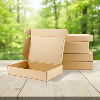 Boîte d'expédition en forme d'avion en carton ondulé kraft, personnalisée, écologique, recyclable, en matériaux recyclés, avec gaufrage et pelliculage mat