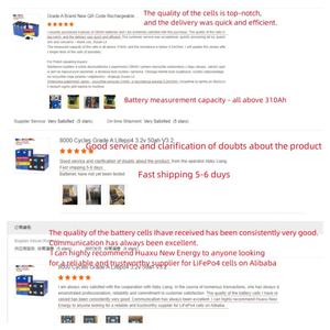 في مخزون الاتحاد الأوروبي بطاريات Lifepo4 V من الدرجة v من خلايا LifePo4 بجهد 280AH V3 خلايا Lifepo4 - Product Image 6