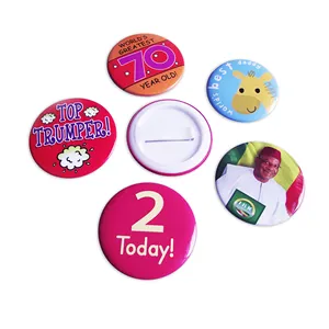 Distintivi per bottoni sicuri per bambini con foto personalizzate 30Mm tipi di Clip su Badge con piastra in latta di talento Badge con spille di sicurezza