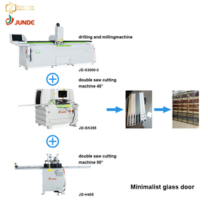 JUNDE 90 Degree Aluminum Profile Straight Cutting Machine ±0.2mm + Double Saw + 3m CNC <b>Drilling</b> Milling Combo - Product Image 3