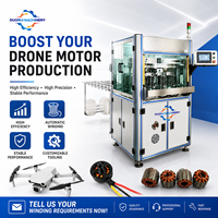 Machine automatique de bobinage de moteurs CC sans balais pour drones UAV, avec commande CNC pour rotors externes, quatre stations, état neuf
