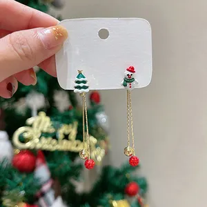 Personalizado Brincos Árvores de Natal Sinos de Natal Flocos De Neve Brincos para Meninas Mulheres Jóias Do Feriado Do Natal de ação de Graças