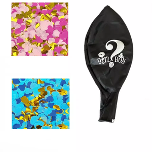 Ballons noirs 36 pouces pour révéler le sexe, garçon ou fille, confettis géants, ballon en latex, ballons de décoration de fête prénatale - Product Image 5