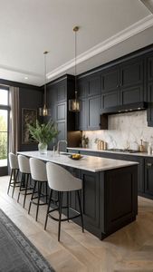 Ensemble d'armoires de <span class=keywords><strong>cuisine</strong></span> complètes personnalisées élégantes de style Hamptons avec design de <span class=keywords><strong>cuisine</strong></span> d'îlot cool - Product Image 2