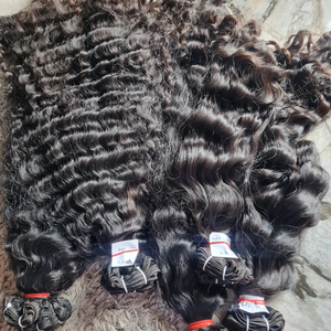 Lot de Cheveux Humains Naturels Bruts <span class=keywords><strong>Double</strong></span> Drawn, Ondulés Indiens, Bouclés, Ondulés Naturels, Vietnamiens, Bouclés Birmans, Vente en Gros - Product Image 1