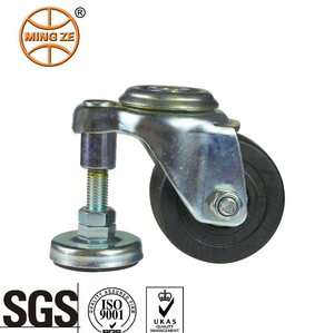 Chinese Supplier Adjustable Caster <strong>3</strong> Inch <strong>Rubber</strong> Material Casters <strong>Wheels</strong> Load Capacity 300kgs - Product Image 1