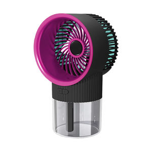 Ventilador con luz ambiental para mesitas de noche, ventilador con velocidad de viento ajustable que mejora la calidad del aire, adecuado para uso en interiores y exteriores - Product Image 2