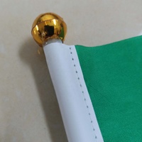 Coupe du Monde de Football de Qatar 2022, 32 pays, drapeaux à agiter à la main pour encourager l'Arabie Saoudite, tissu polyester avec mât en PP