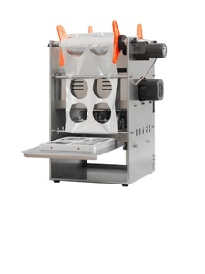 New Condition Tray Sealer for Beverage Bowl Electric Manual Driven Aluminum <b>Foil</b> PP PET Film Case Paper Pouch Barrel Format - Product Image 2