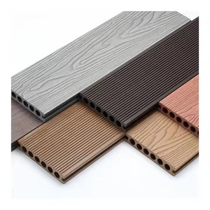SHENGCHENG WPC Lames de terrasse 3D gaufrées effet bois, échantillon gratuit, revêtement de sol extérieur composite bois-plastique pour jardin - Product Image 1