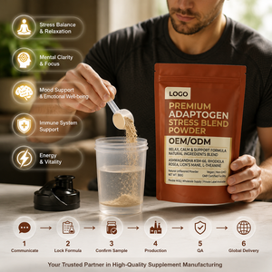 Mélange de poudre adaptogène anti-stress <span class=keywords><strong>Lumena</strong></span> Premium, antioxydant, soutien énergétique, relaxation, apaisement, ingrédients naturels, certifié Halal/Kosher - Product Image 2