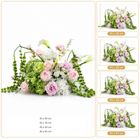 Boule de fleurs artificielles pour centre de table de mariage, décoration florale pré-arrangée, sans support inclus