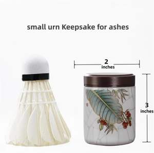 Mini-urnes funéraires <span class=keywords><strong>en</strong></span> céramique – Ensemble <span class=keywords><strong>de</strong></span> petites urnes commémoratives pour cendres d'animaux (chats, chiens) - Product Image 2