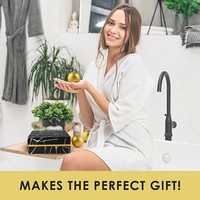Bombes de bain colorées noires et dorées aux ingrédients 100% naturels Cherry, avec parfum personnalisé et emballage cadeau