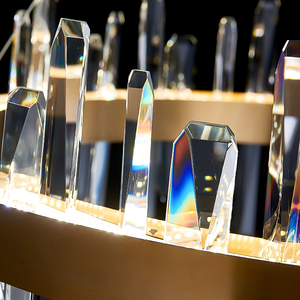 Hậu hiện đại đơn giản ánh sáng sang trọng pha lê đèn Bắc Âu sáng tạo thép không gỉ treo chiếu sáng cho phòng khách Đèn trần - Product Image 3