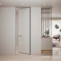 Chambre d'hôtel affleurant ligne zéro en bois intérieur porte cachée solide blanc composite design moderne son salon appartement