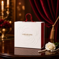 Boîte d'emballage cadeau haut de gamme personnalisable en carton gris en forme de livre avec dorure à chaud et fermeture magnétique pour bijoux