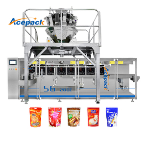 Empaquetadora automática de pie, bolsa prefabricada, gránulo multicabezal, pesadora con cremallera, embalaje de bolsa - Product Image 1