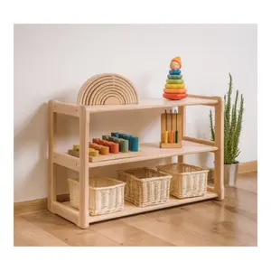 Warme Kinderkamer Kinderkamer Essentiële Baby Beukenhout En Berken Multiplex Boekenkast Massief Houten Plank Boekenplank Mini Speelgoedplank