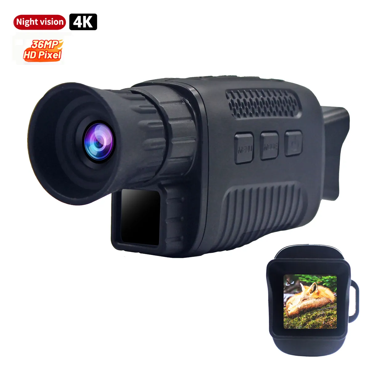 36Mp Image 200M All Dark Distance 4K Video Camera Monocular Night Vision Device 1080P Hd Infrared Monocular
