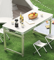 Table pliante en alliage d'aluminium, portable, réglable en hauteur, moderne et minimaliste, idéale pour les marchés nocturnes et la location