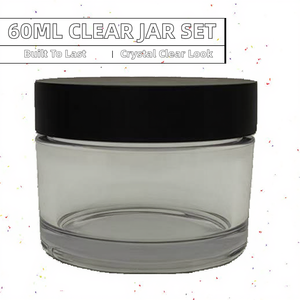 <span class=keywords><strong>Cali</strong></span> Packs - Frascos de Vidrio Transparente de 60 ml con Tapa de Plástico, Capacidad de 50 g, Etiquetas para el Cuidado de la Piel y Uso Cosmético, para Crema de Ojos - Product Image 2