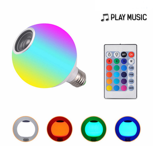Ampoule LED RGB E27 100-240V, lampe colorée changeante avec télécommande, mode de contrôle du haut-parleur de lecture de musique - Product Image 3