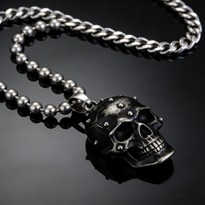 JIAYE Fabrik Maßgefertigter Exklusiver Edelstahl- oder Kupferanhänger mit Kugelkette DIY Farbig Beschichteter Mode-Punk-Schmuck Halskette - Product Image 2