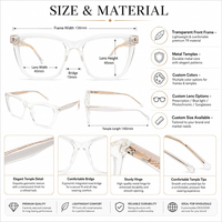 READSUN Nueva Tendencia al por Mayor, Monturas Ópticas Ligeras para Mujer, Monturas de Gafas Ópticas de Ácido Propiónico CP