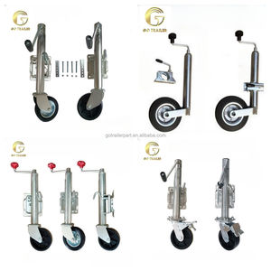 Roue de remorque de 500 lb, roue simple de 8 pouces en caoutchouc plein, poignée supérieure, roue simple pour remorque de <span class=keywords><strong>caravane</strong></span> - Product Image 6