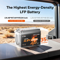 Batterie LiFePO4 à décharge profonde 12V 320Ah 4,1 kWh avec BMS 200A Bluetooth pour systèmes d'alimentation hors réseau et VR (stock US)