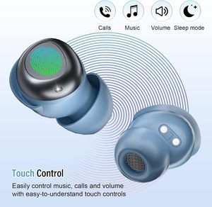 سماعات أذن للنوم بتقنية البلوتوث، سماعات خفيفة الوزن داخل الأذن، سماعات صغيرة غير مرئية بتصميم مصغر للنائمين على الجانب - Product Image 6