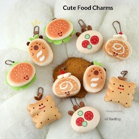 Porte-clés souple en métal en forme de fromage réaliste, breloque hamburger simulé, pendentif de sac à dos, jouet anti-stress, vente en gros